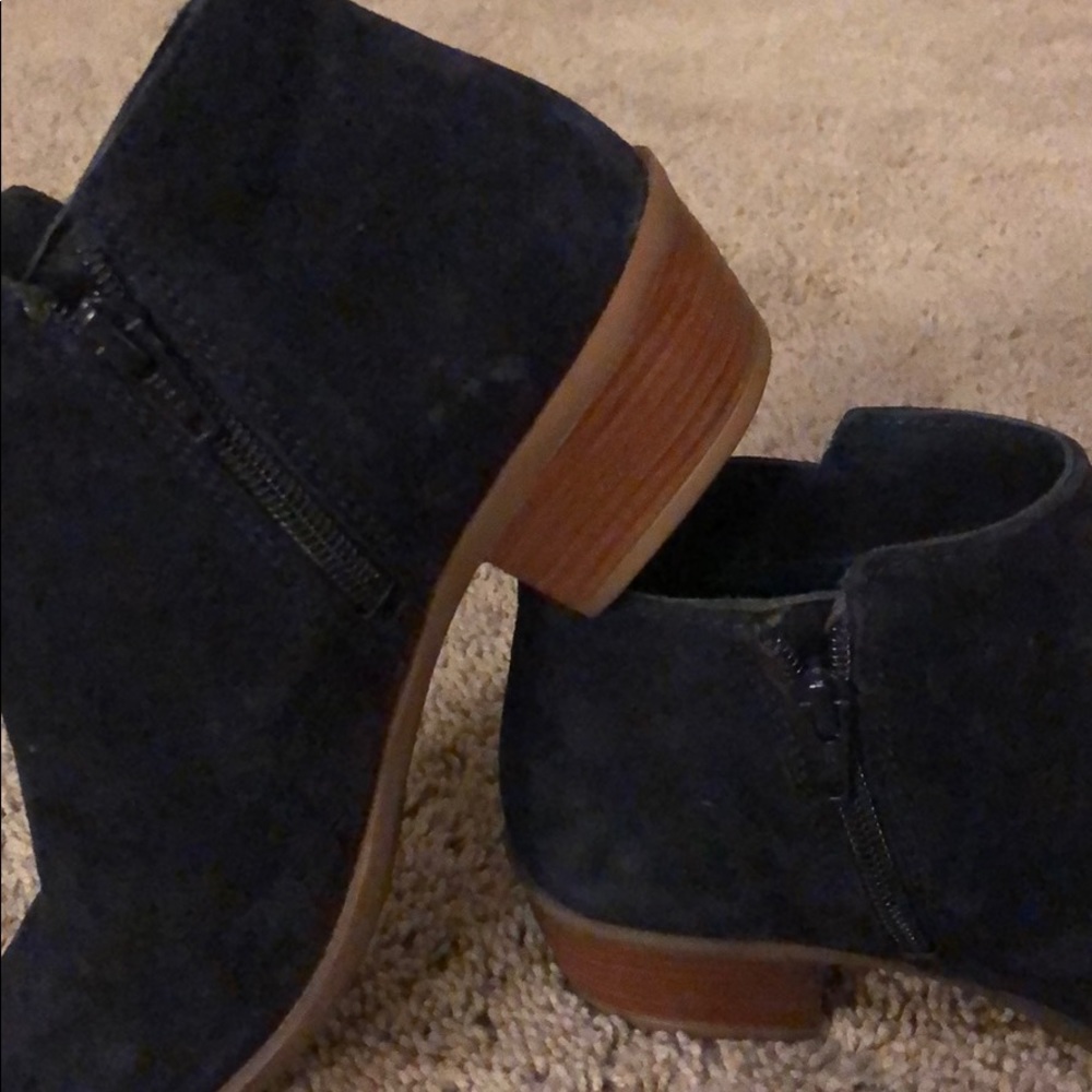 Diba Navy Blue Suede Booties